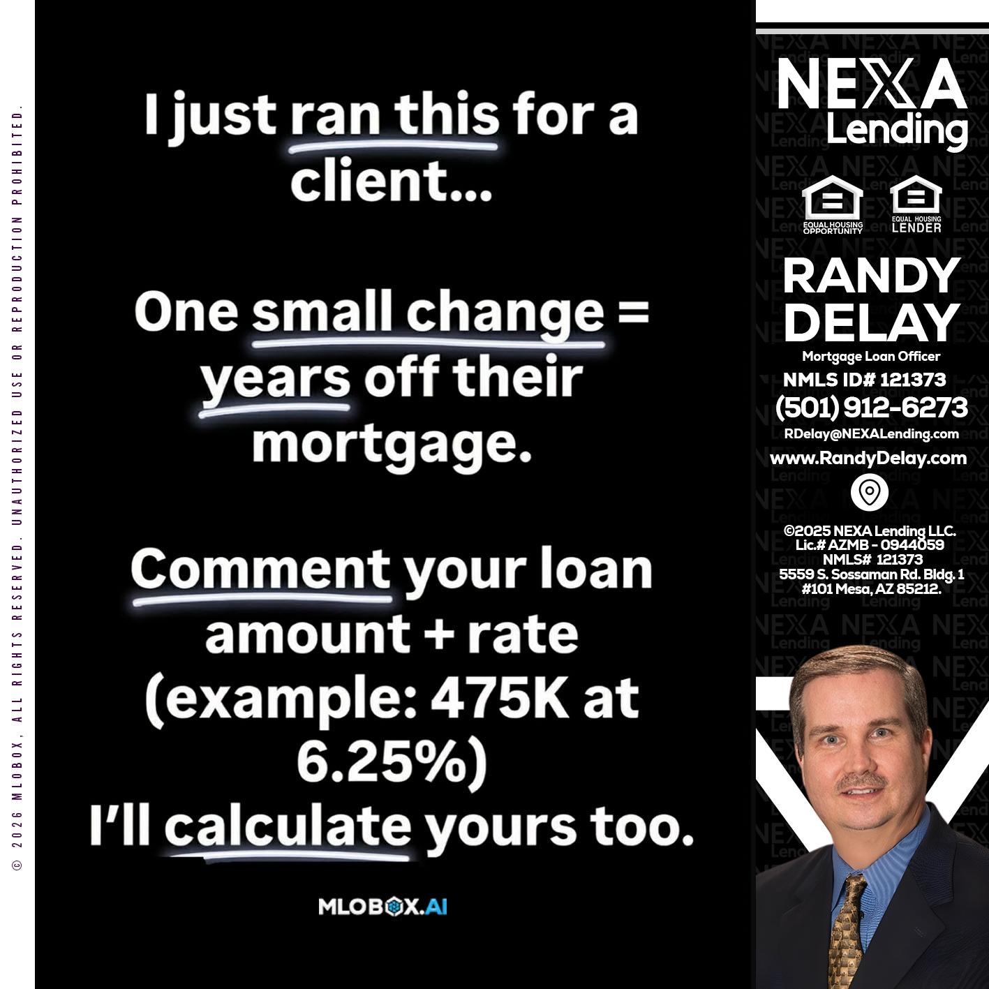 I JUST RAN - Randy DeLay -Mortgage Loan Officer