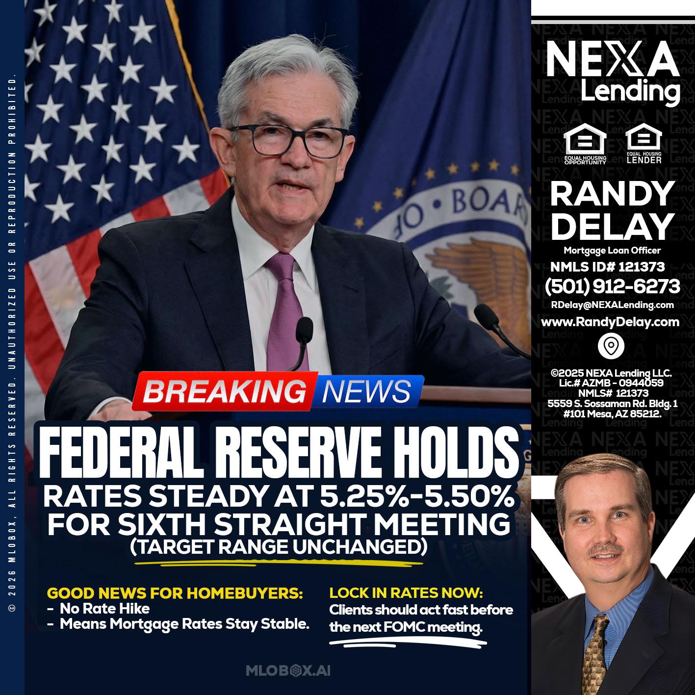 federal reserve - Randy DeLay -Mortgage Loan Officer