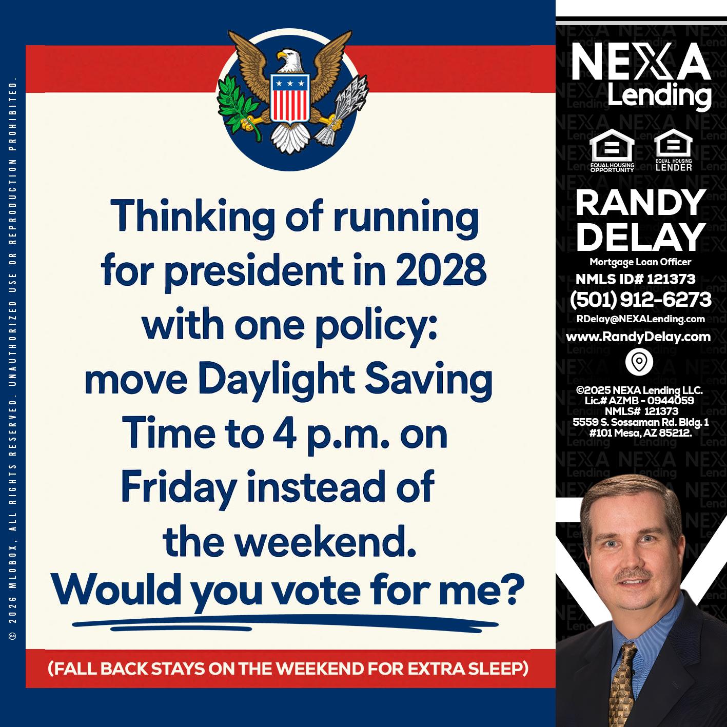 THINKING OF RUNING - Randy DeLay -Mortgage Loan Officer
