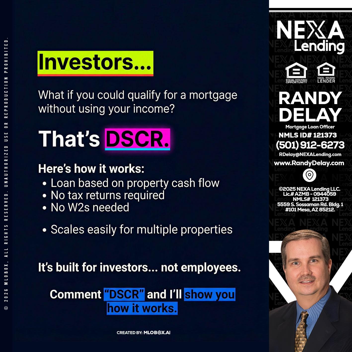INVESTORS - Randy DeLay -Mortgage Loan Officer