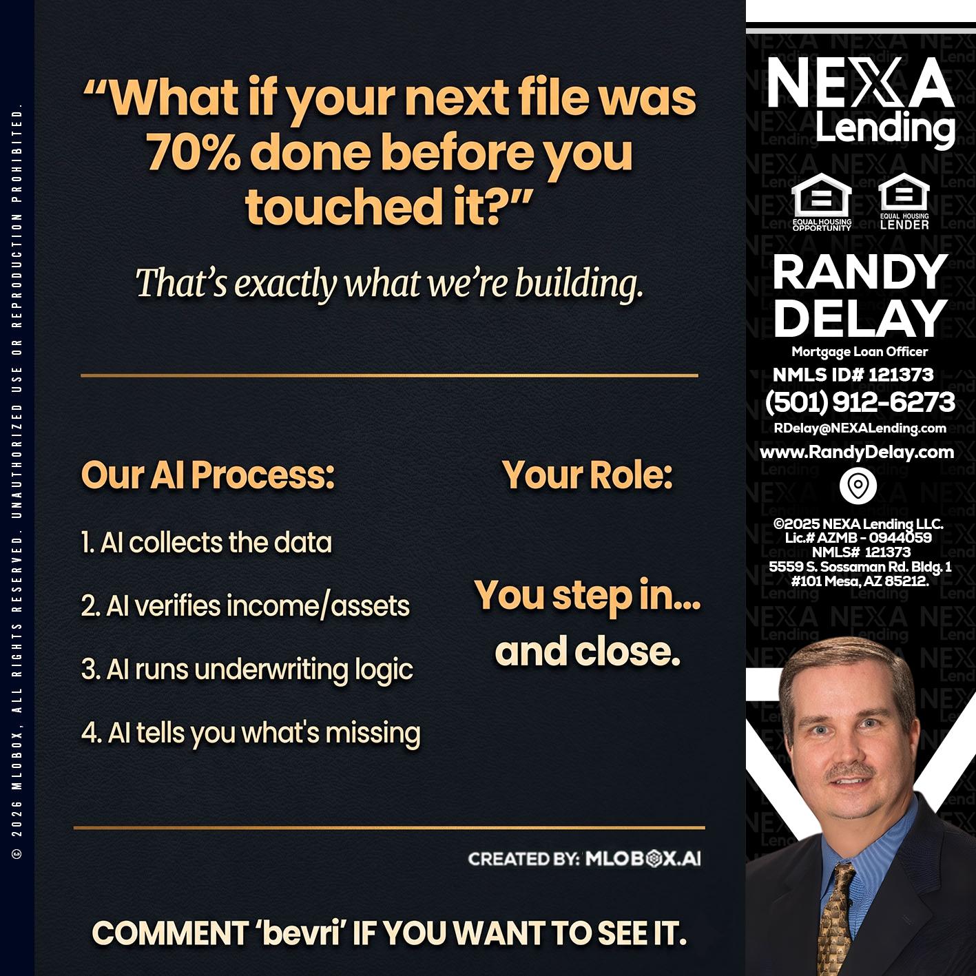 WHAT IF YOUR - Randy DeLay -Mortgage Loan Officer