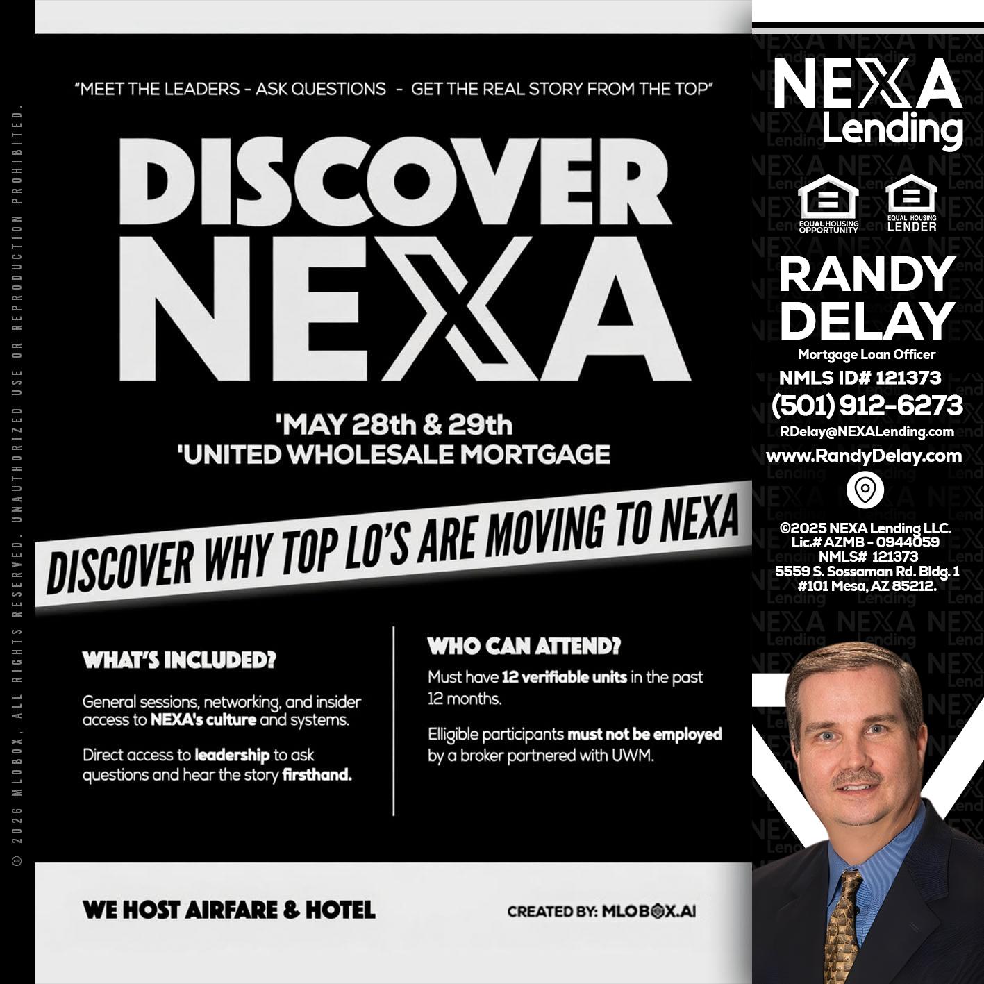DISCOVER NEXA - Randy DeLay -Mortgage Loan Officer