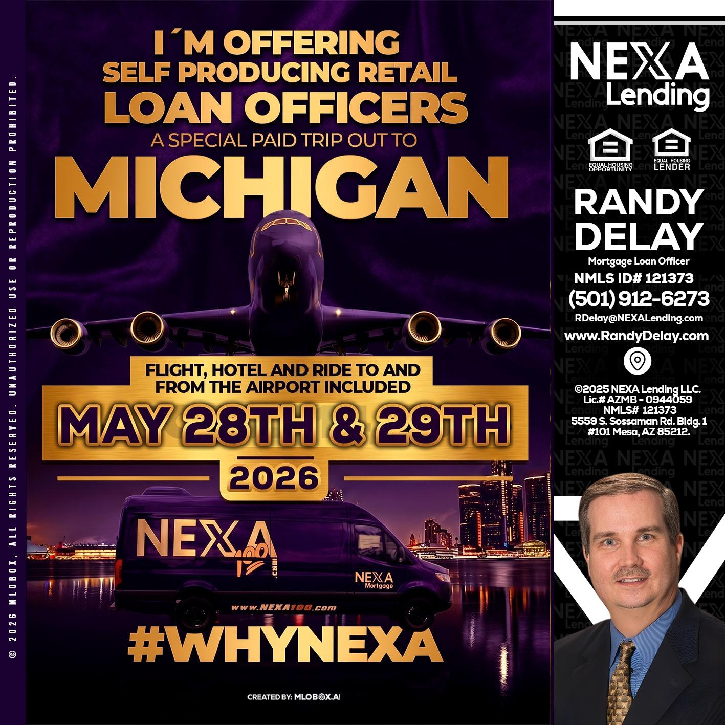 MICHIGAN - Randy DeLay -Mortgage Loan Officer