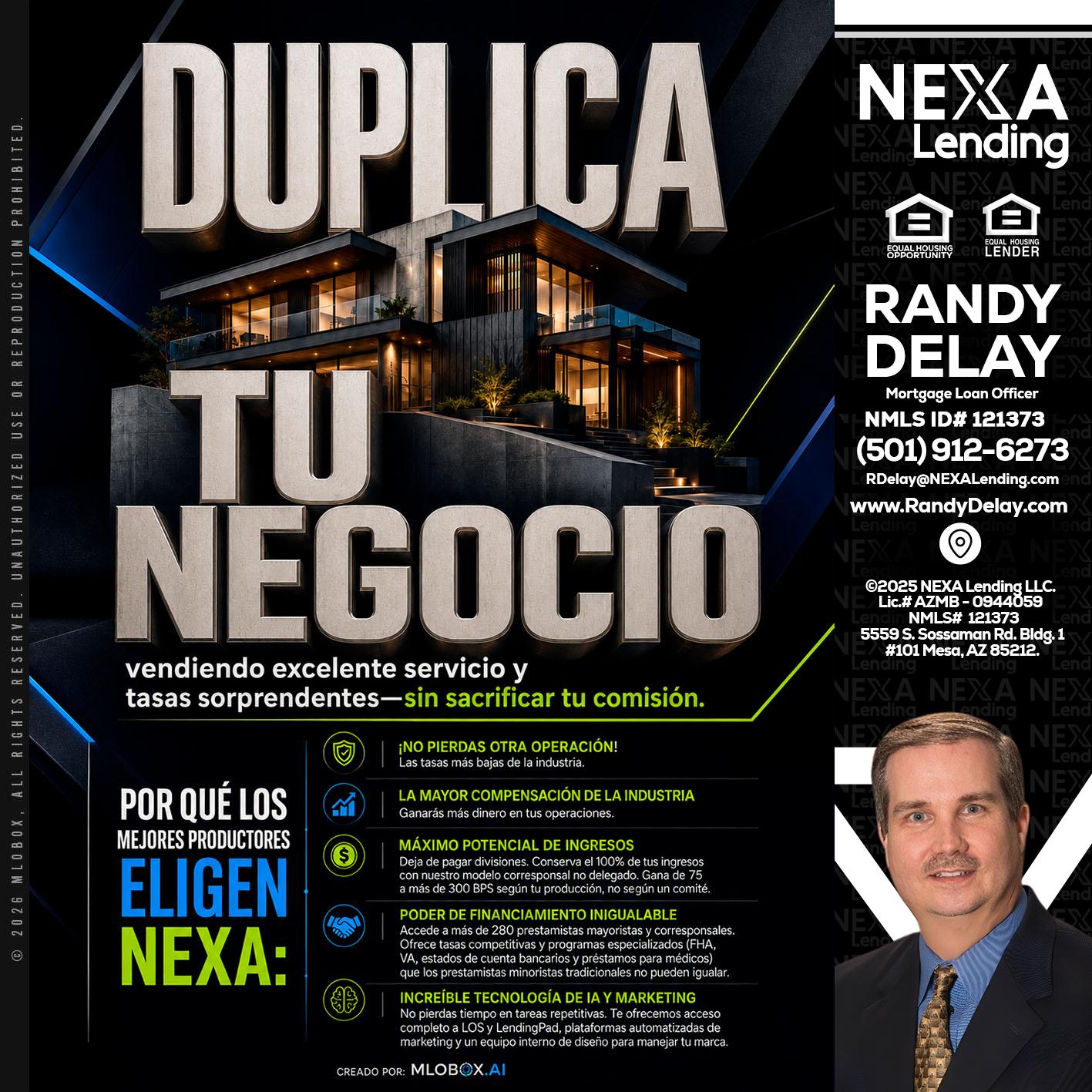DUPLICA TU NEGOCIO - Randy DeLay -Mortgage Loan Officer