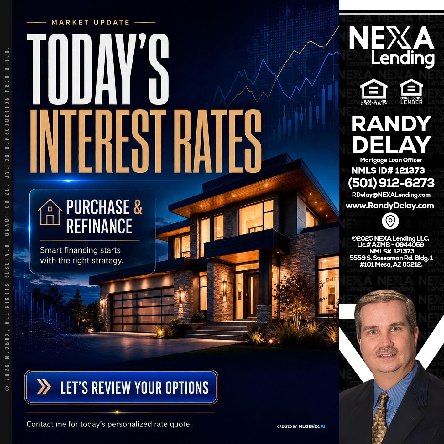 TODAYS RATES - Randy DeLay -Mortgage Loan Officer